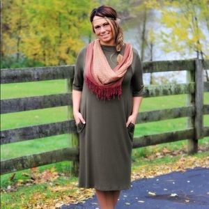 Olive midi dress